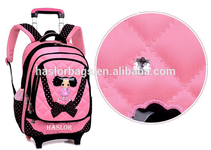 2015 Lovely Girl Cartoon Trolley School Backpack