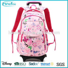 2015 nouvelle conception belle sac à roulettes de l'école pour les filles de l'école