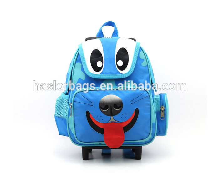 Wholesale animal shape kids school trolley bag