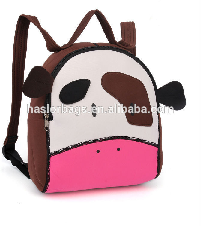Lovely animal style kids school bag set with high quality