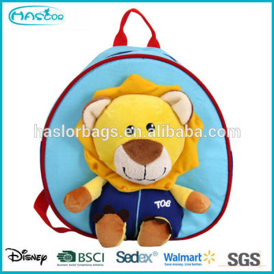 2015 Newest design adorable cartoon pattern lion backpack for kids