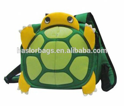 2015 Cute animal shape turtle backpack school for kids