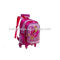 Satin Backpack for little Girls Small Pink Trolley School Bags