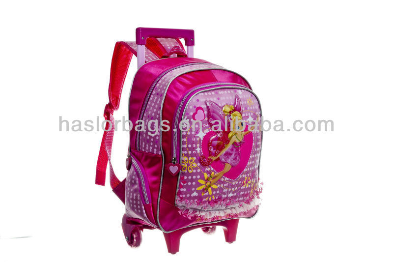 Primry School Girls Trolley Backpack New Design Travel Bags