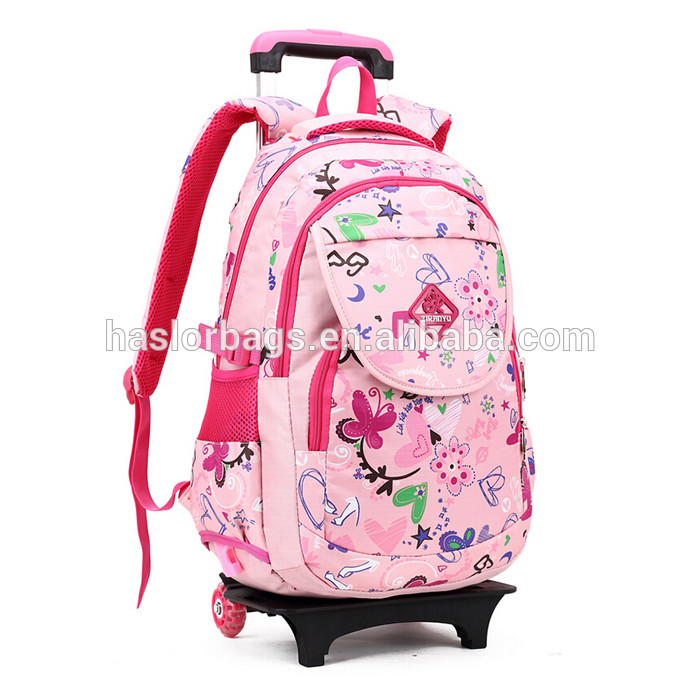 New arrival school backpack on wheels