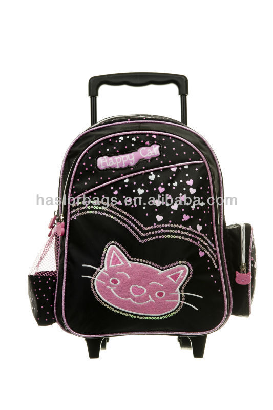 Removable Trolley School Bag with High Quality For Girl