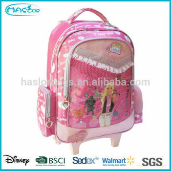Hot Sell Cute Cartoon Printing Fashion Lightweight Kids Trolley School Bag