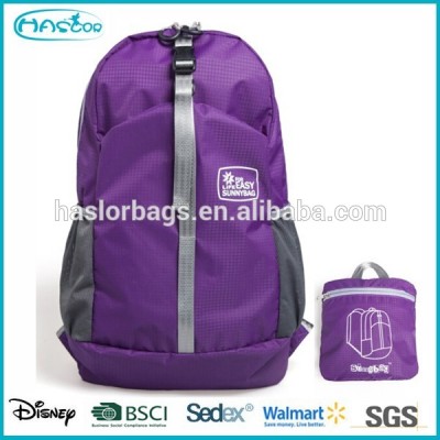 Lightweight nylon waterproof foldable backpack