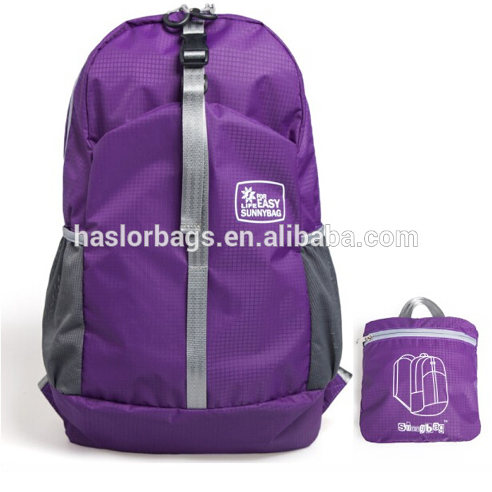 Lightweight nylon waterproof foldable backpack