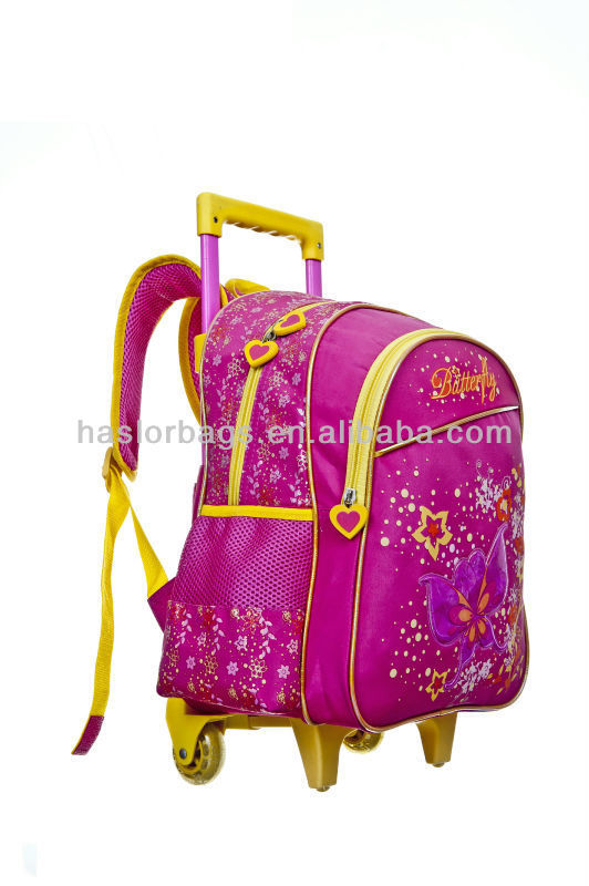 High Quality Little Girls Trolley Bag Backpack