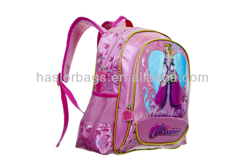 Polyester Satin Material Pink Schoolbag Special Backpacks Bags
