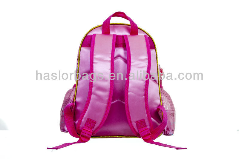Polyester Satin Material Pink Schoolbag Special Backpacks Bags