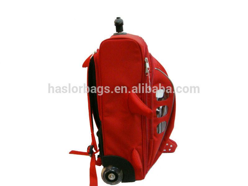 Kids Hot Selling Fancy Red Color Cute Plane Model Little Travel Bag,Wheeled School Bag