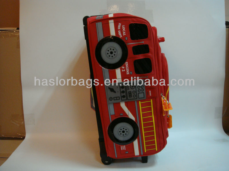 Red Color Kids Car Design Trolley Bag