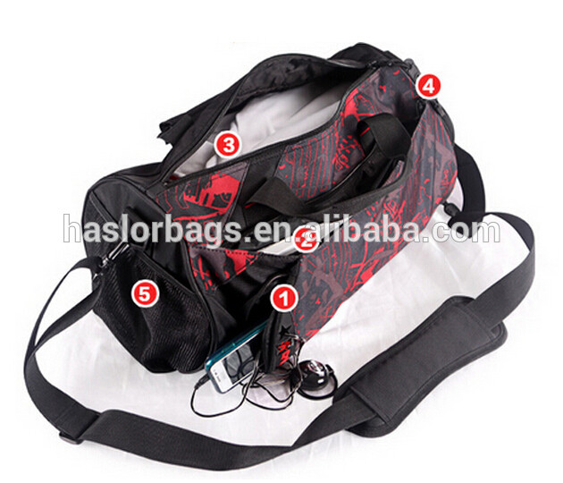 Sport Round Travel Bag with Shoe Compartment