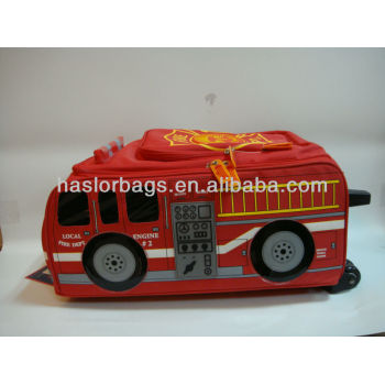 Red Color Kids Car Design Trolley Bag