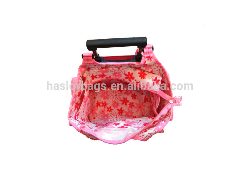 Pink 600D Fashion Baby Mother Bag with Trolley System