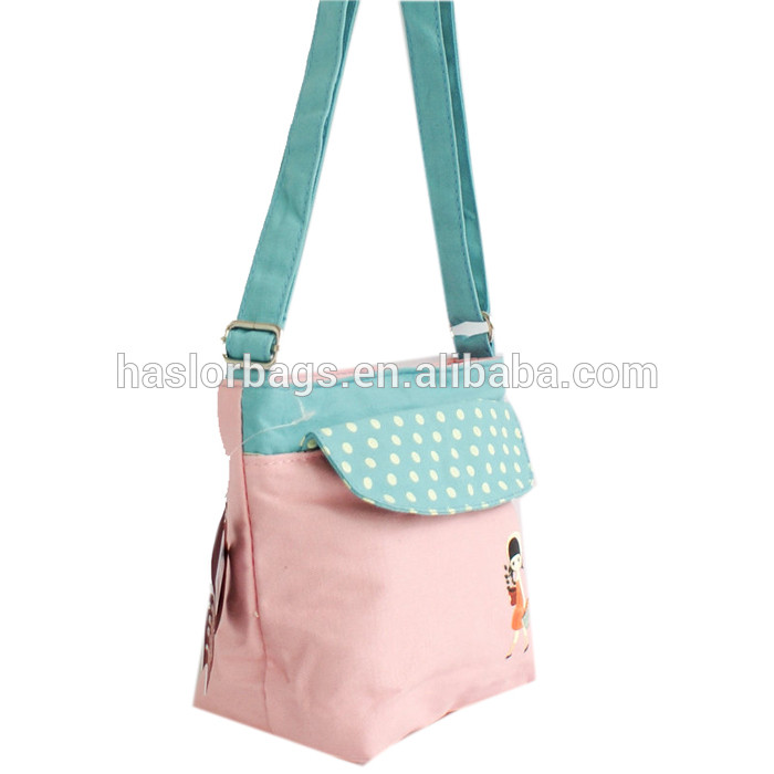 Girls canvas shoulder strap school bag