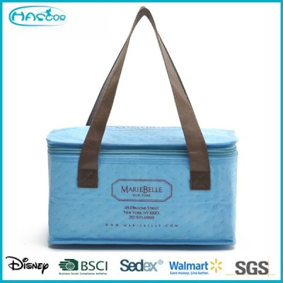 2015 Fashion bule high capacity thermal insulation cooler bag with logo