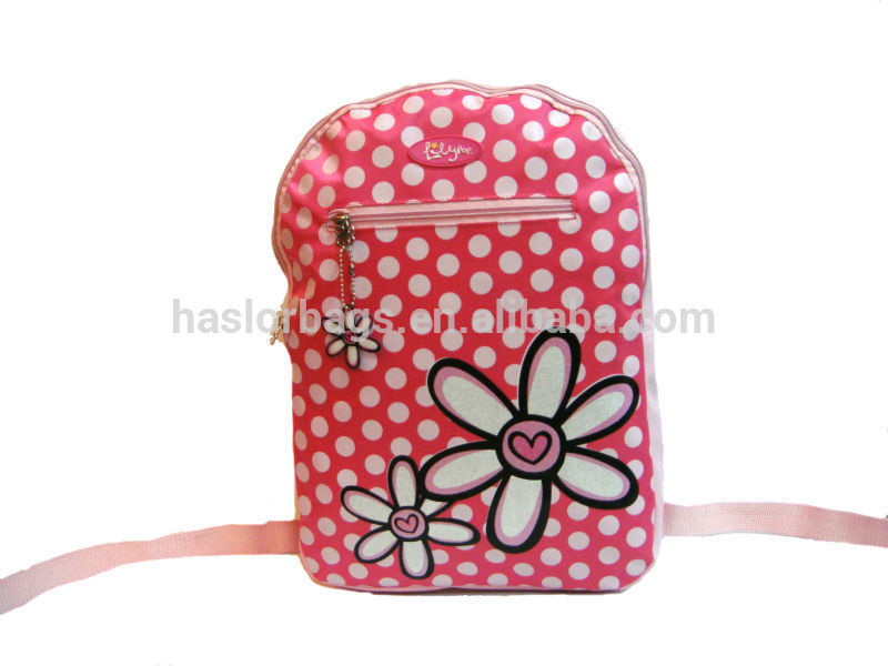 Hotselling New Design and Fashion Pink PU Kids Backpack/School bag