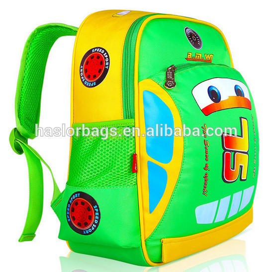 Cars Design School Backpack Bag for Boy