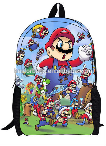 Cartoon Super Mario Bros Bag School for children