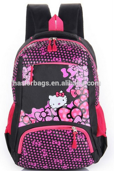 Cartoon Design of Cat School Bag for Girls
