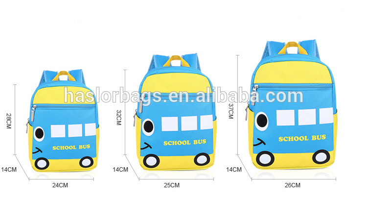 Adorable carton school bus pattern preschool backpacks for kids