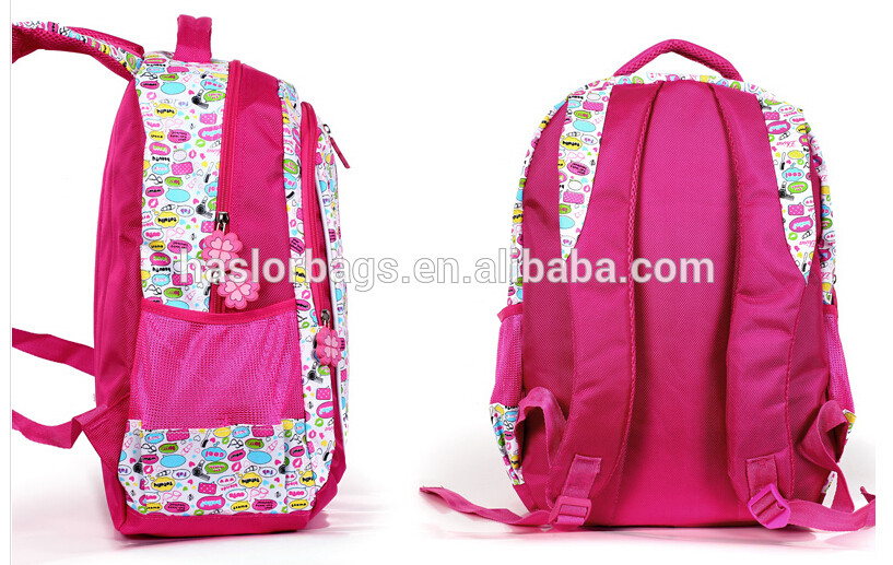 2015 New Design of Girl Custom Book Bags with Logo