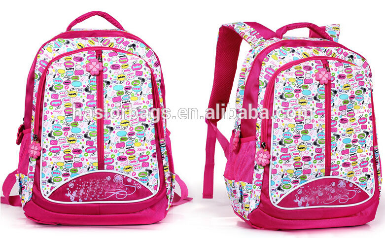 2015 New Design of Girl Custom Book Bags with Logo