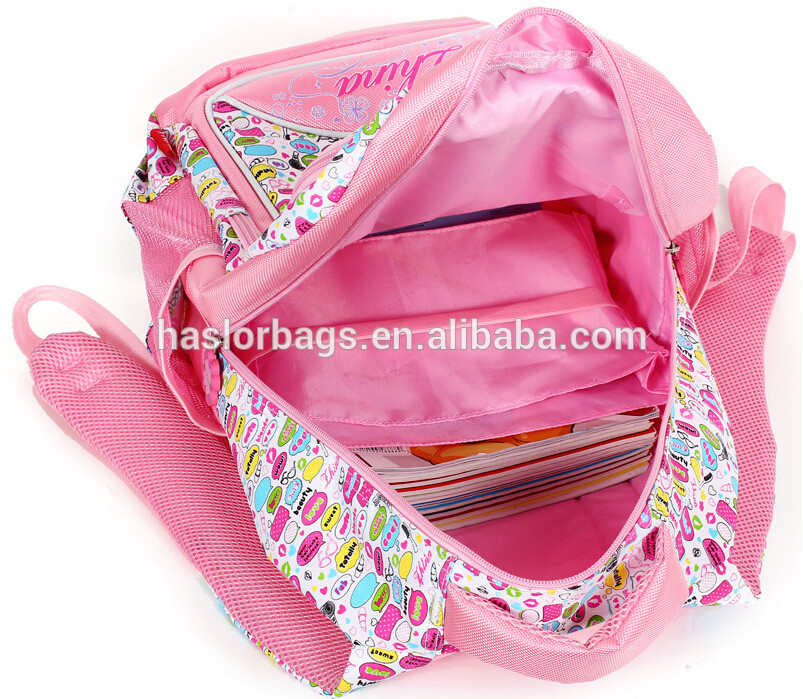 New Design of Pink Color Latest School Bags for Girl