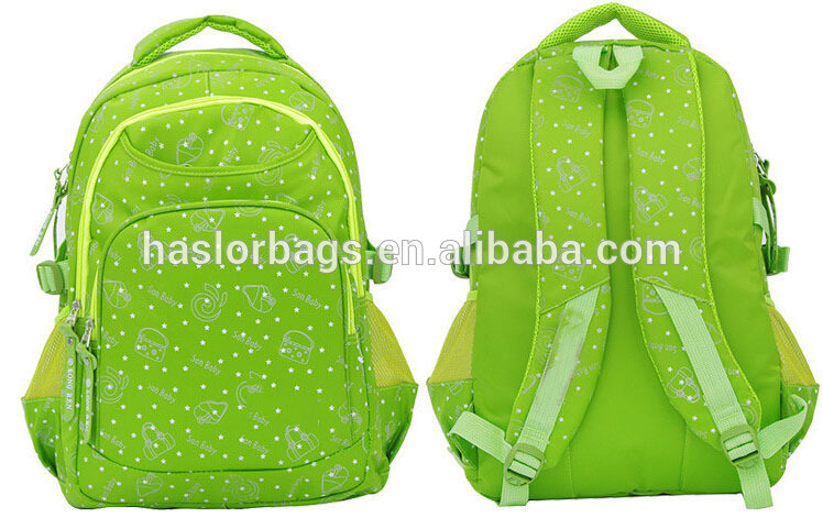 Fashion Girl School Bag with Glitter Printing