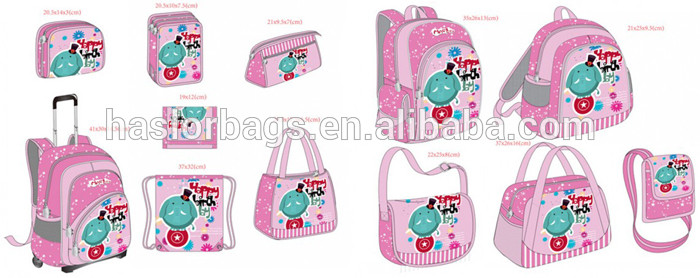 Popular lovely girl picture school bags