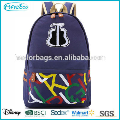 2015 Hot style fashion canvas korean backpack bag with different color