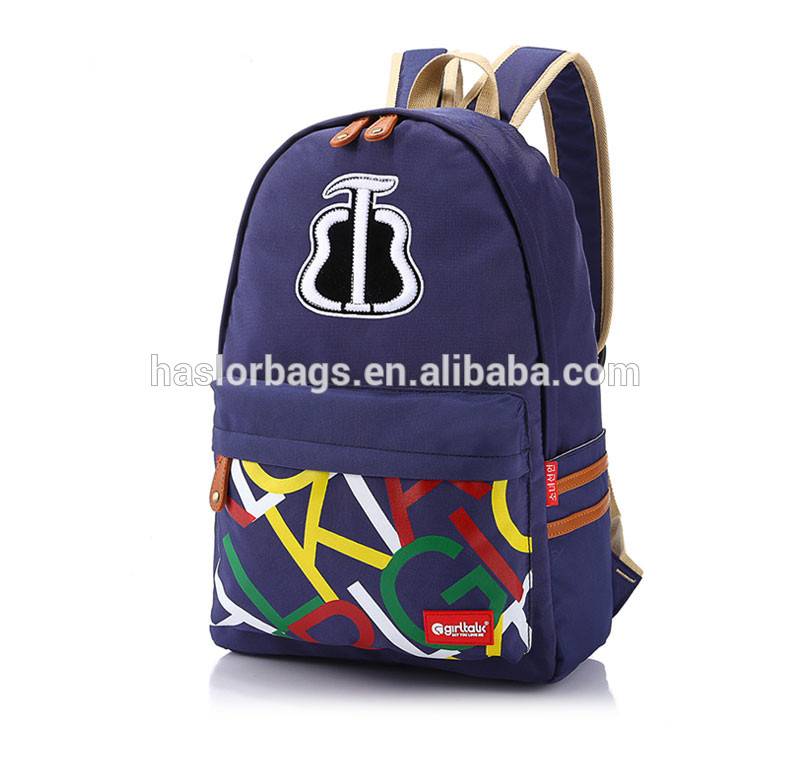 2015 Hot style fashion canvas korean backpack bag with different color