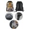 Custom 600D polyester fishion tiger head backpack