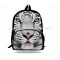 Custom 600D polyester fishion tiger head backpack