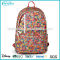 New design wholesale canvas pattern floral backpack for girls