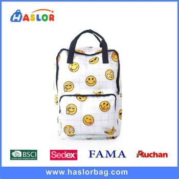 2018 fashion citi trends compartment logo custom backpack china factory
