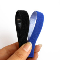 Double sided fastener tape back to back velcro cable tie