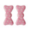 Yellow pink color decorative hair bows for young girls