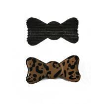 Heavy duty customized leopard fashion decorative magic tape hair bow