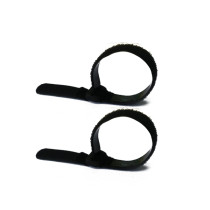 Black functional hook and loop silicone buckle strap