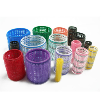 Cute colorful  unique soft low price round plastic rolling hair roller