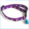 Purple colorful wide soft adjustable velcro customized logo pets straps
