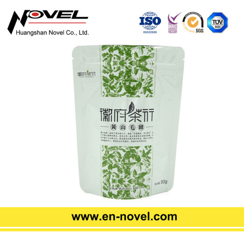 Aluminum Foil Tea Bag Stand Up Pouch with Zipper for Tea Packaging