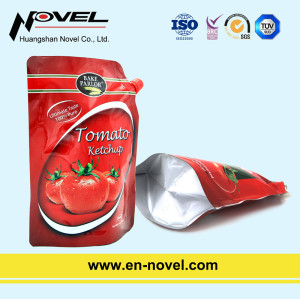 Plastic Stand Up Pouch with Spout for Ketchup/Tomato Sauce Packaging