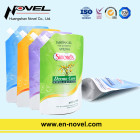 Plastic Shower Gel Bag Stand Up Pouch with Spout for Body Wash Packaging