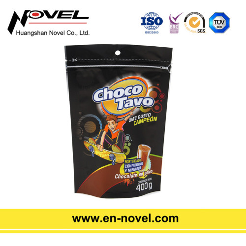 Stand Up Pouch with Zipper for Chocolate Powder Packaging
