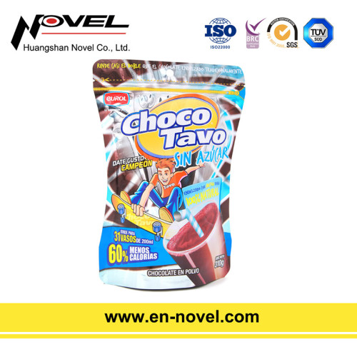 Stand Up Pouch with Zipper for Chocolate Powder Packaging